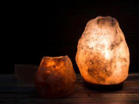 salt lamps and tealight holders