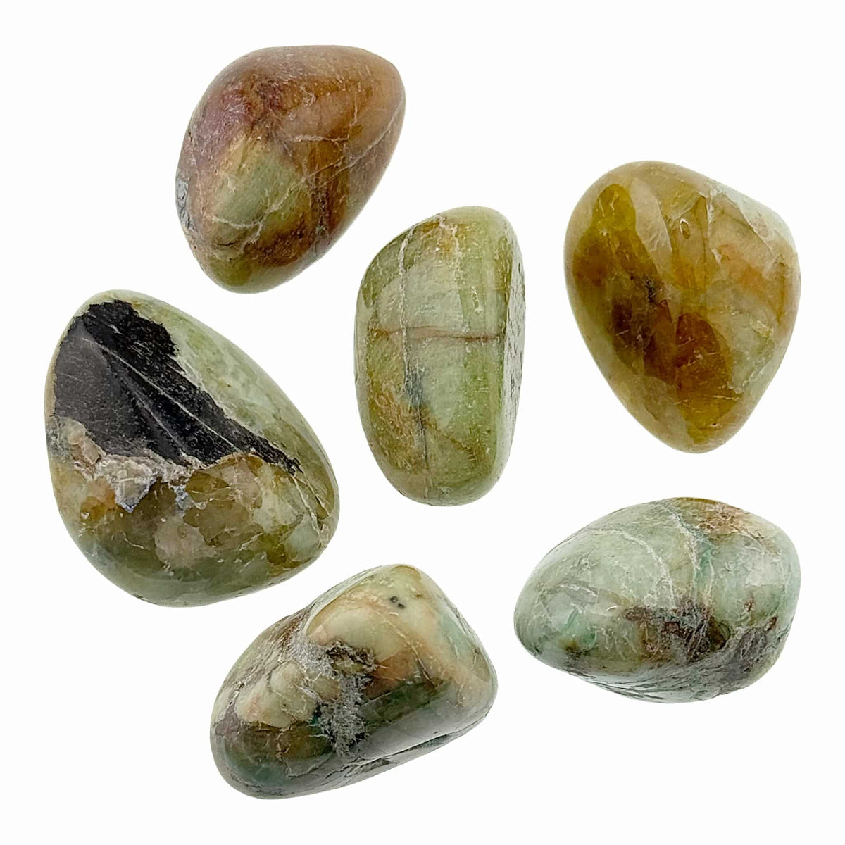 Azurite Malachite Ice Green Tumble Stones