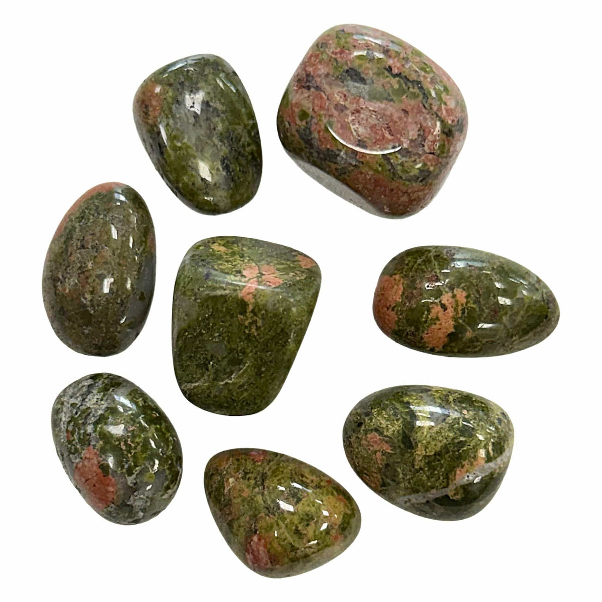unakite medium tumbled stones