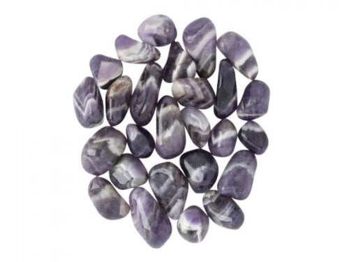 amethyst chevron medium tumble stones
