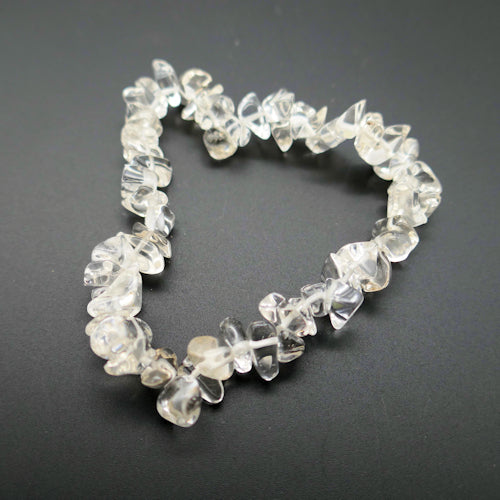 clear quartz chip stone bracelet