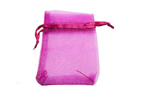 Bright Pink Organza Bag