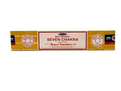 Seven Chakra Incense by Satya Nag Champa