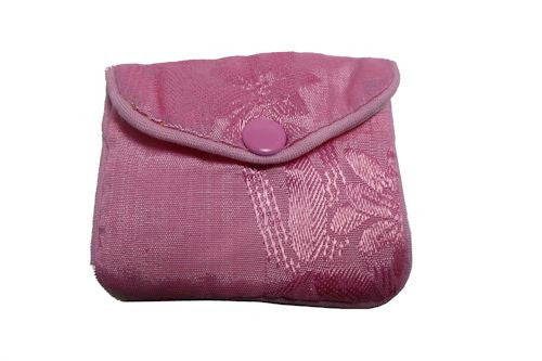 Chinese Purse - pink leaf x-small