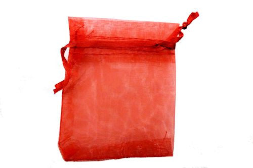 Bright Red Organza Bag