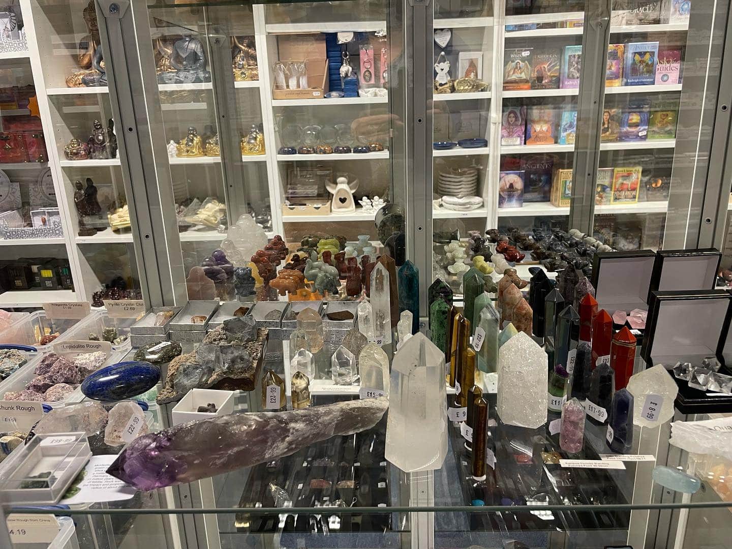 Inside Clarity of Sight crystal shop in Linford Wood Milton Keynes