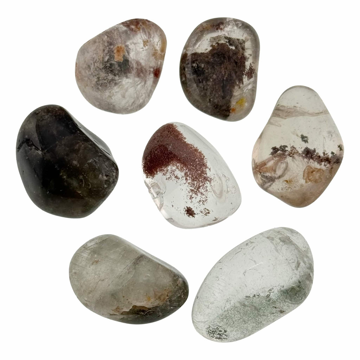 Quartz with Chlorite Tumble Stones