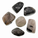 tourmalinated quartz large tumbled stone