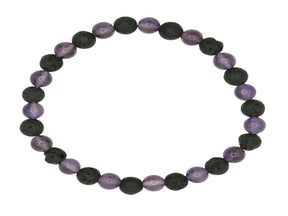 amethyst and lava bracelet