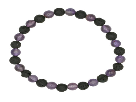 amethyst and lava bracelet