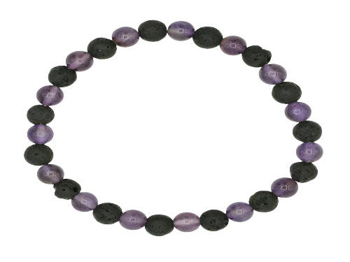 amethyst and lava bracelet