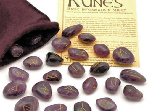 Amethyst Crystal Rune Stones Pack – Clarity of Sight Ltd