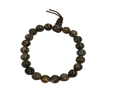 leopardskin beaded jasper bracelet
