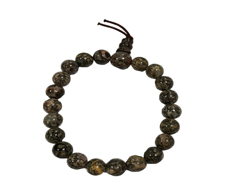 leopardskin beaded jasper bracelet