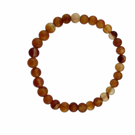 carnelian 6mm beaded bracelet