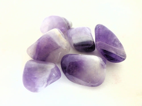 banded amethyst tumble stone