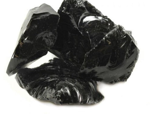 Black obsidian rough