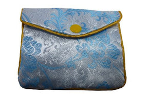 Chinese Purse - blue flower medium