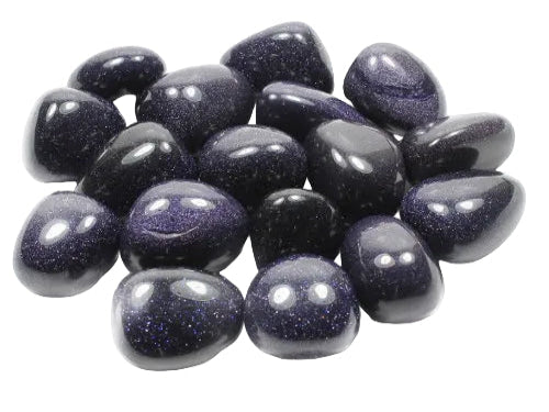 Gold stone blue Tumbled Stones