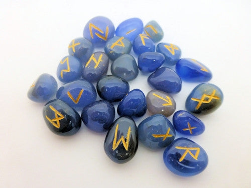 Blue Onyx Rune Stones