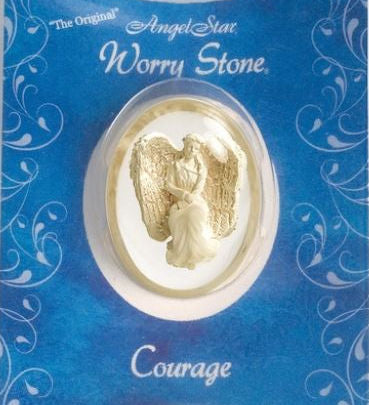 angel worry stone for courage