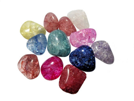 Clear Crackled Quartz Tumble Stones