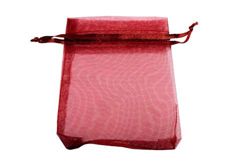 Dark Red Organza Bag