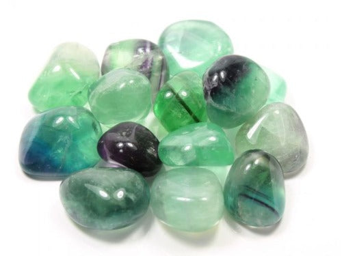 rainbow fluorite tumbled stone