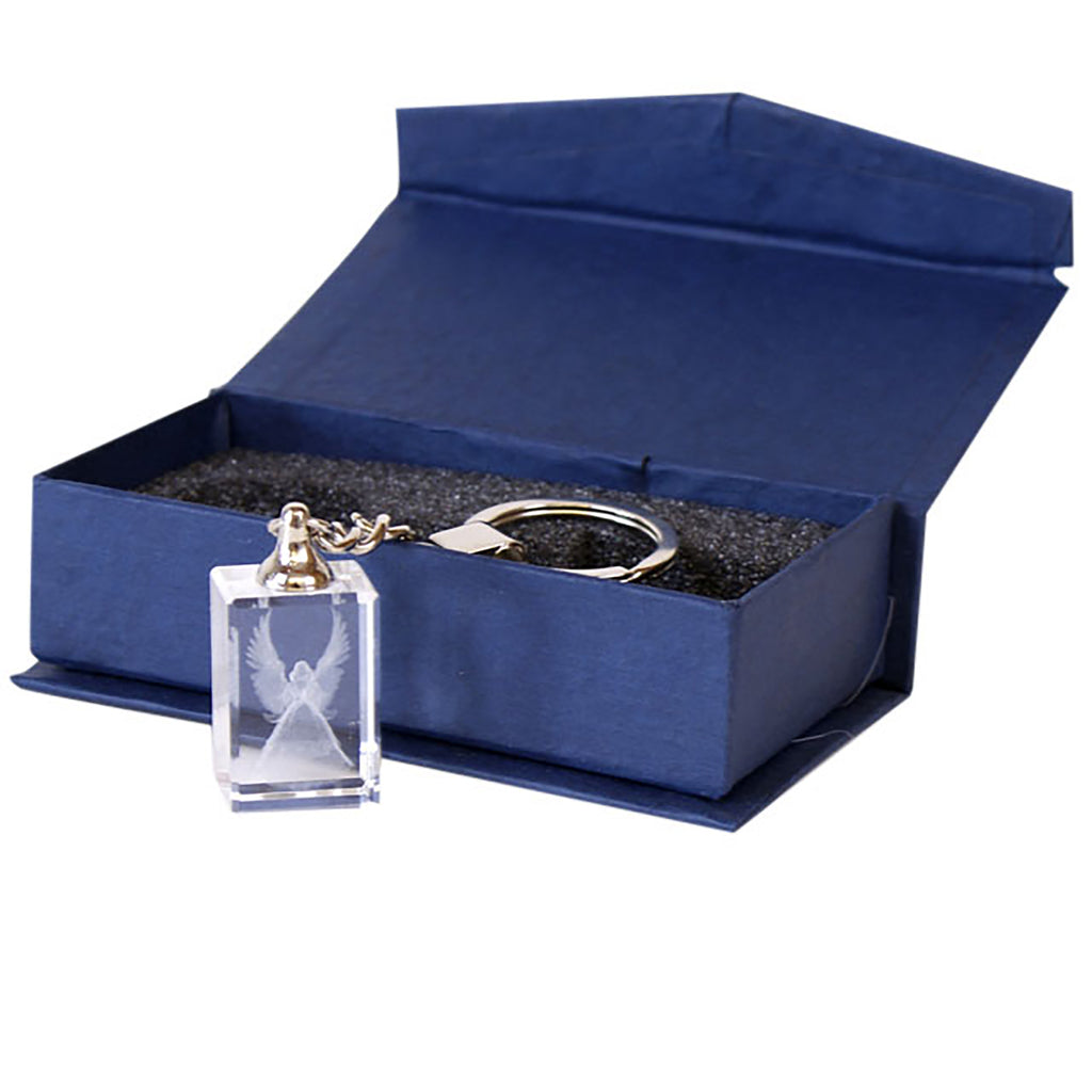 Guardian Angel Glass Keyring