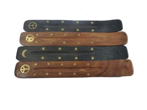 Wooden Brass Inlaid Ash Catchers/Burners