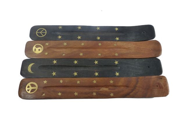 Wooden Brass Inlaid Ash Catchers/Burners