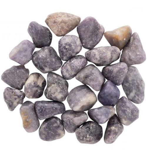 lepidolite large tumble stones