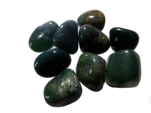 Moss Agate Tumbled Stones