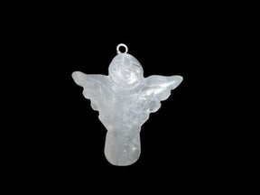 quartz angel pendant