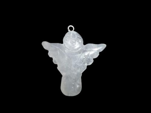 quartz angel pendant