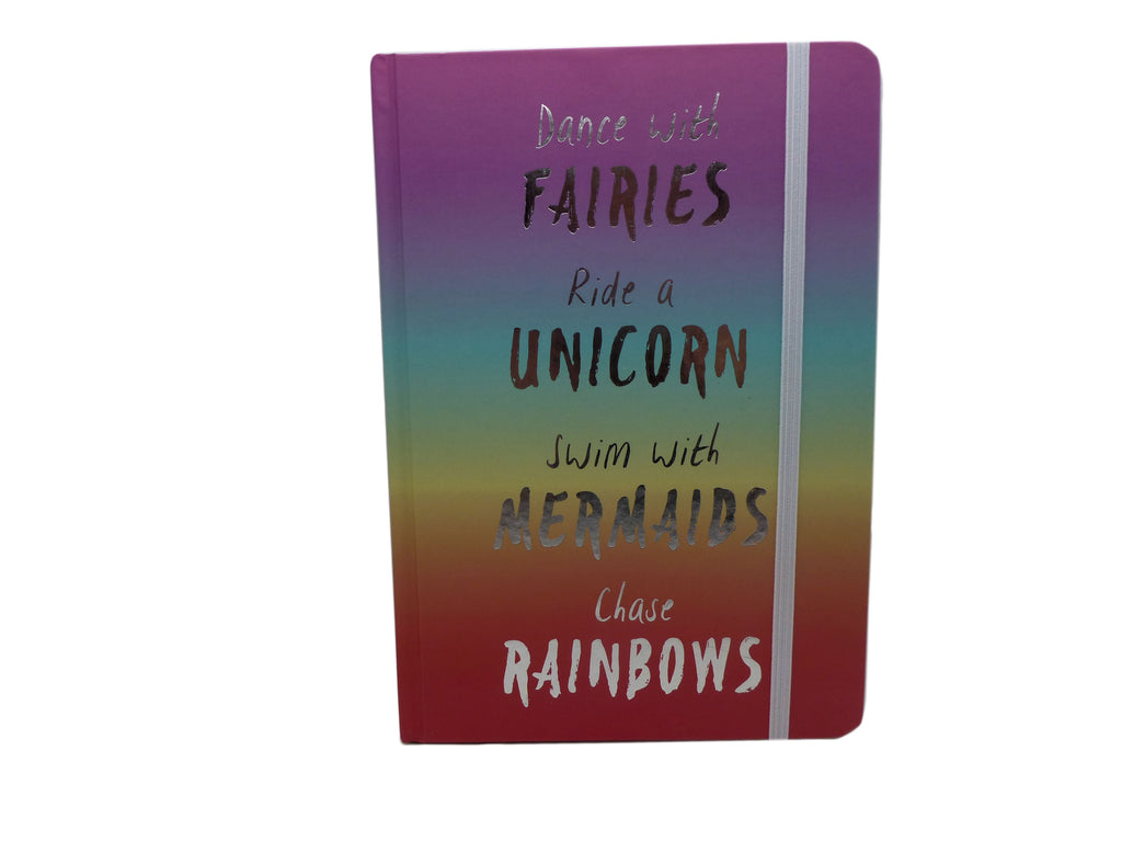 Notebook fairies unicorns mermaids and rainbows