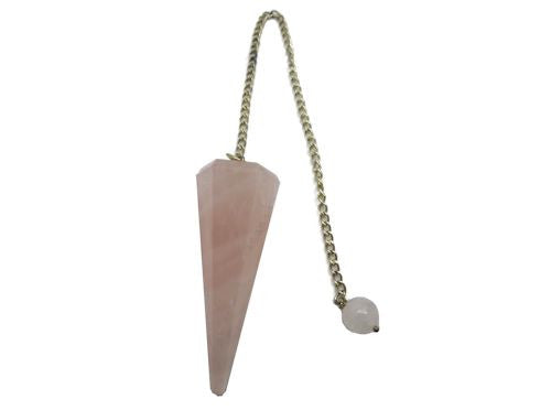 Rose Quartz Pendulum with straight angled sides