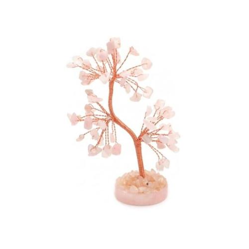 rose quartz crystal tree