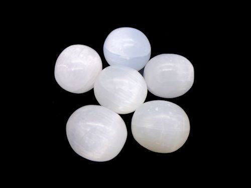 selenite tumbled stone