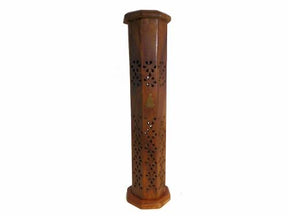 standing wooden incense burner tower