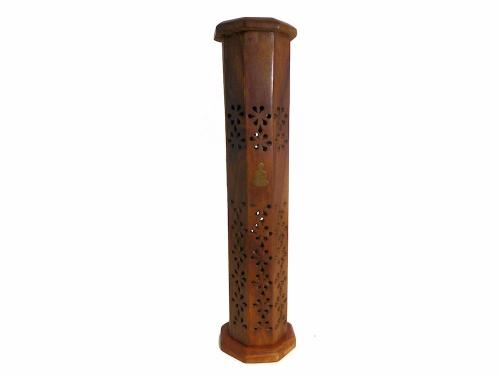 standing wooden incense burner tower