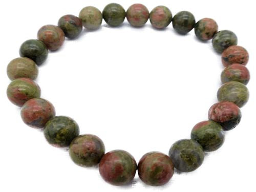 unakite beaded bracelet