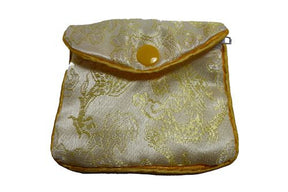 Chinese Purse - light yellow swirl  medium