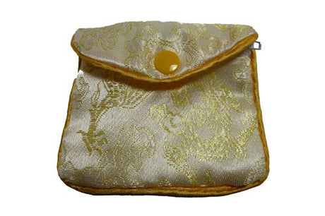 Chinese Purse - light yellow swirl  medium